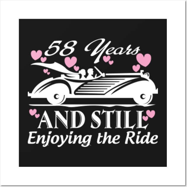 Anniversary Gift 58 years Wedding Marriage Wall Art by bestsellingshirts